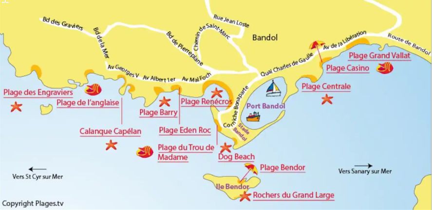 Carte des plages et informations littoral